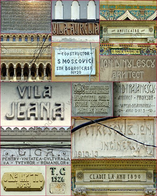 Neo-Romanian Style architectural lettering