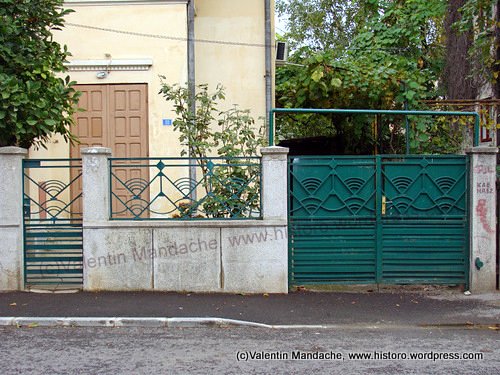 Art Deco style gates and fence, Bucharest