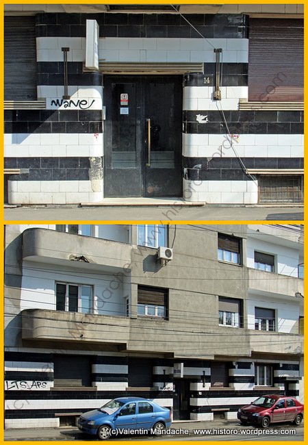 Ceramic tiled Art Deco façade, Bucharest