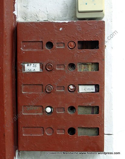 Doorbell buttons from the Art Deco era