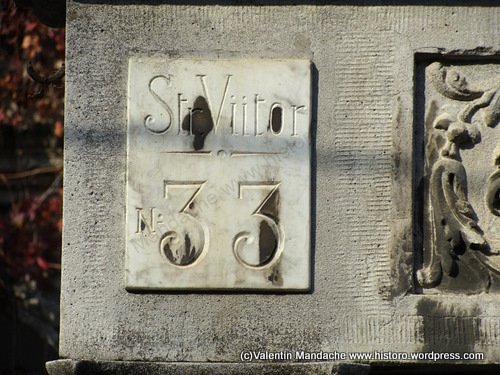 Bucharest old street nameplate