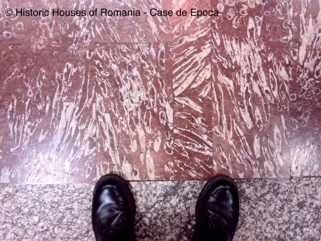 The decorative stone of a Bucharest tube station