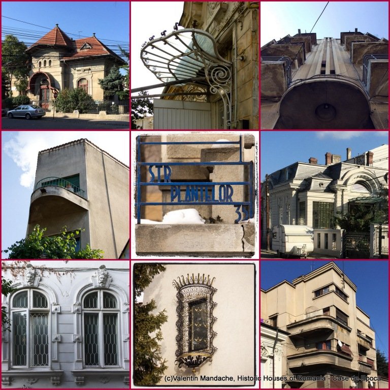 Historic Houses or Romania architecture walking tour in Platelor area, Bucharst